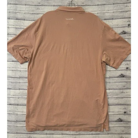 Travis Mathew Mens Short Sleeve Polo Shirt XL Orange Golf Stretch Cotton Blend - Picture 12 of 16